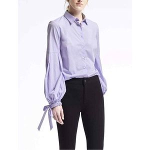 NWOT Banana Republic | Riley Tailored Shirt with Bell Sleeves in White